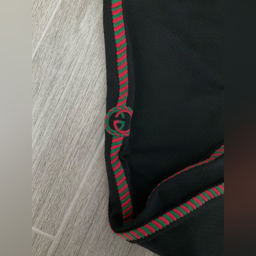 AUTHENTIC GUCCI AIRTEX ROPE TAPED GG LOGO TRACK PANT BLACK GG SZ M 599356